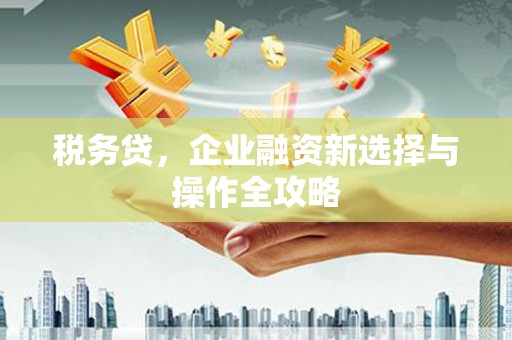 崇仁税务贷，企业融资新选择与操作全攻略