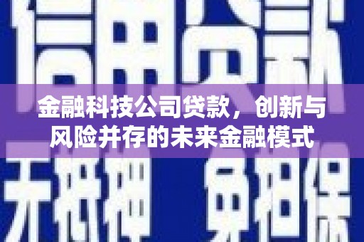 崇仁金融科技公司贷款，创新与风险并存的未来金融模式