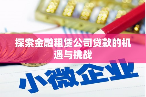 崇仁探索金融租赁公司贷款的机遇与挑战