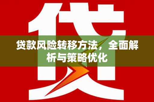崇仁贷款风险转移方法，全面解析与策略优化