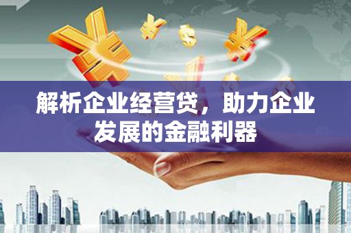 崇仁解析企业经营贷，助力企业发展的金融利器
