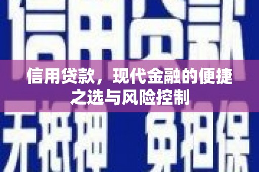 崇仁信用贷款，现代金融的便捷之选与风险控制