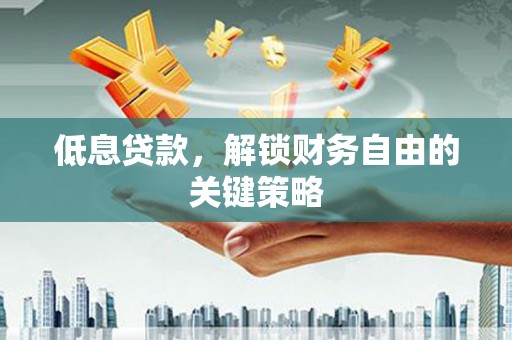 崇仁低息贷款，解锁财务自由的关键策略