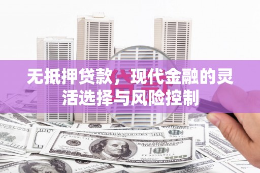 崇仁无抵押贷款，现代金融的灵活选择与风险控制