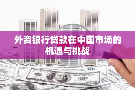 崇仁外资银行贷款在中国市场的机遇与挑战