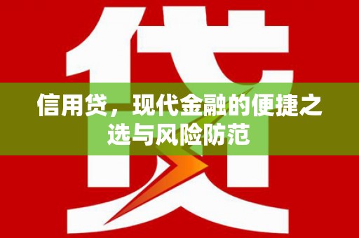崇仁信用贷，现代金融的便捷之选与风险防范