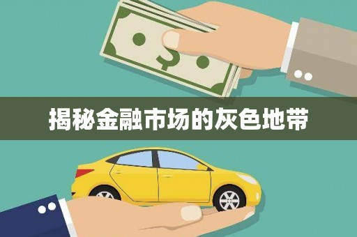 崇仁揭秘金融市场的灰色地带
