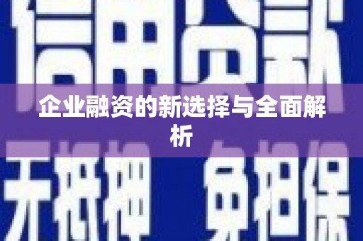 崇仁企业融资的新选择与全面解析