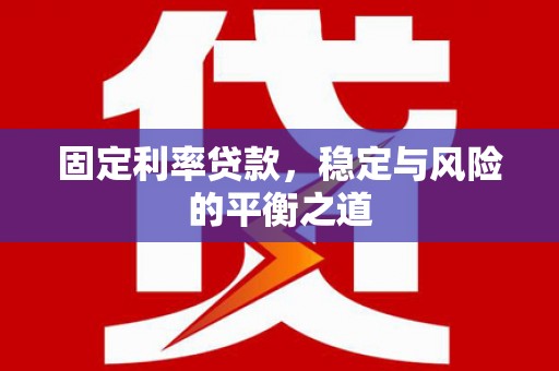 崇仁固定利率贷款，稳定与风险的平衡之道